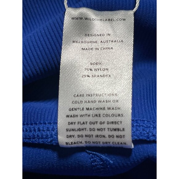 Wilo The Label Womens 7/8 Leggings XS Cobalt/Red Colorblock Stretch - Picture 9 of 9